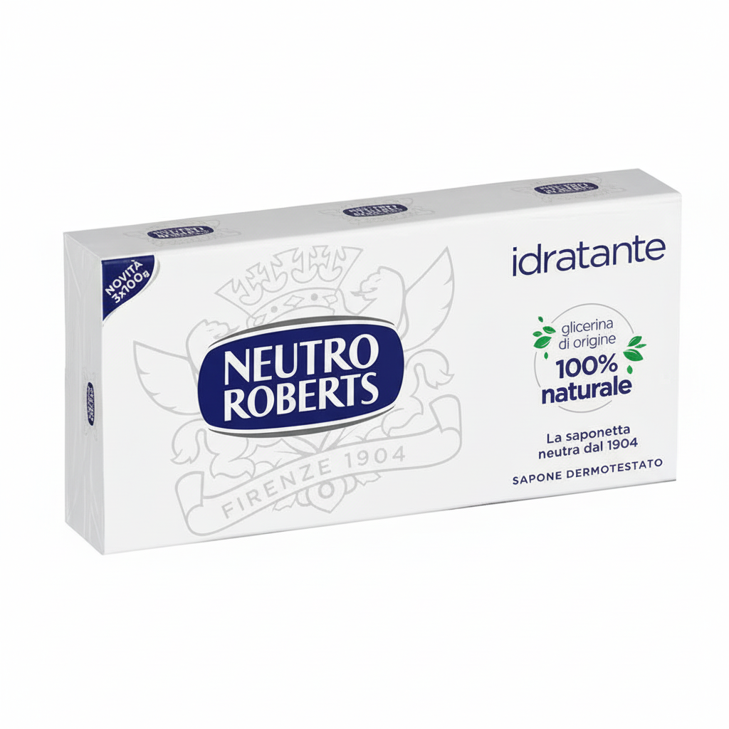 Neutro Roberts Idratante Sapone Solido hidratantni sapun u šipci glicerina 100% naturale novità 2024 sapone dermotestato la saponetta neutra dal 1904 (3x100g)