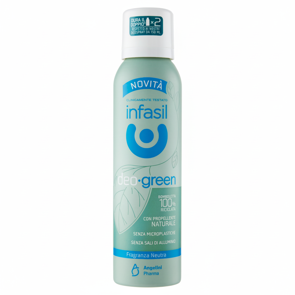 Infasil Deo Green Fragranza Neutra ekološki dezodorans neutralni miris 100% reciklirana boca prirodni propelent (150ml)
