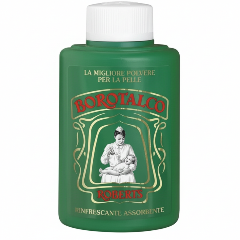 Borotalco Roberts Polvere Rinfrescante Assorbente La Migliore Polvere per la Pelle Classico Talco Profumato Made in Italy (200g)