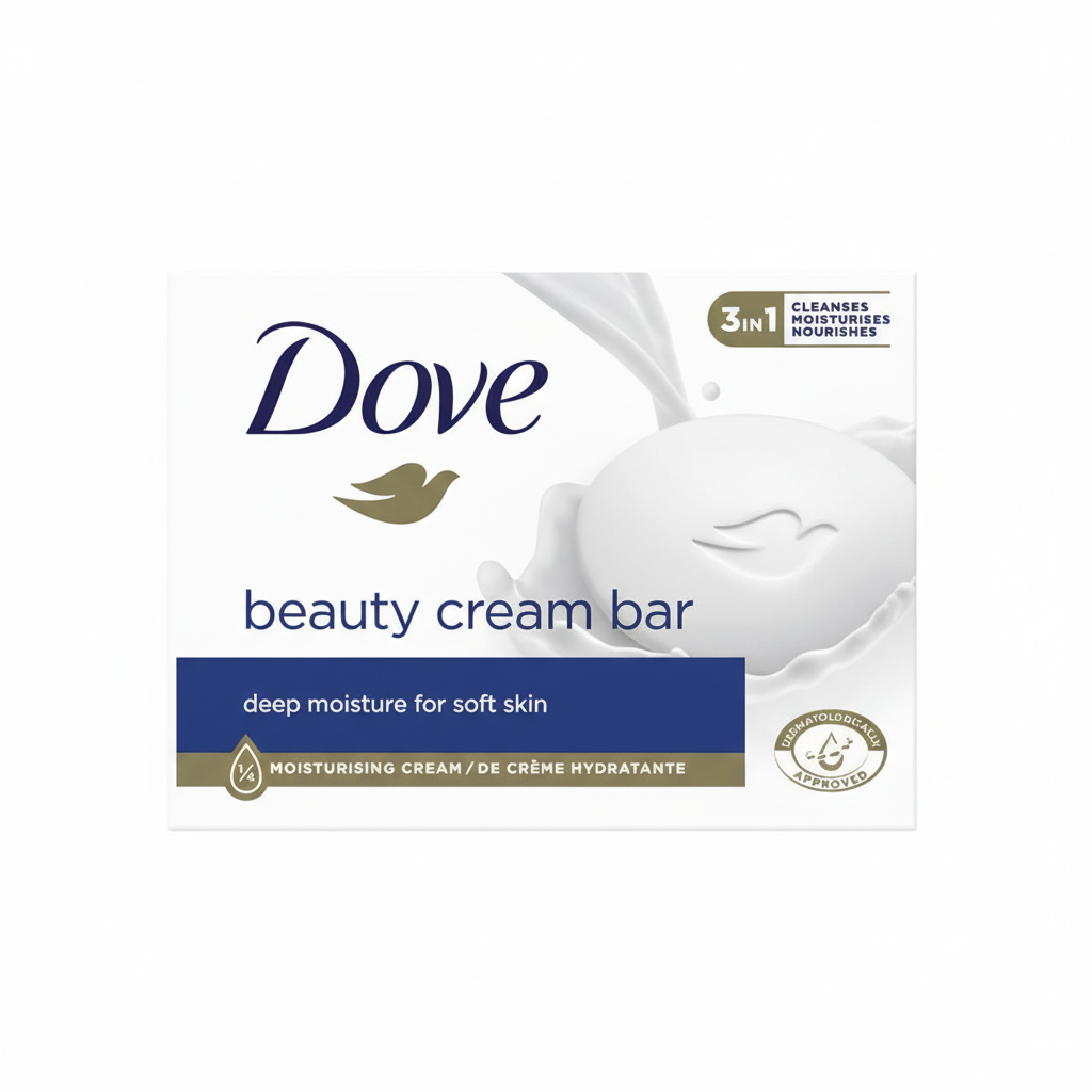 Dove Beauty Cream Bar sapun sa 1/4 hidratantne kreme dubinska hidratacija meka koža dermatološki testiran (100g)