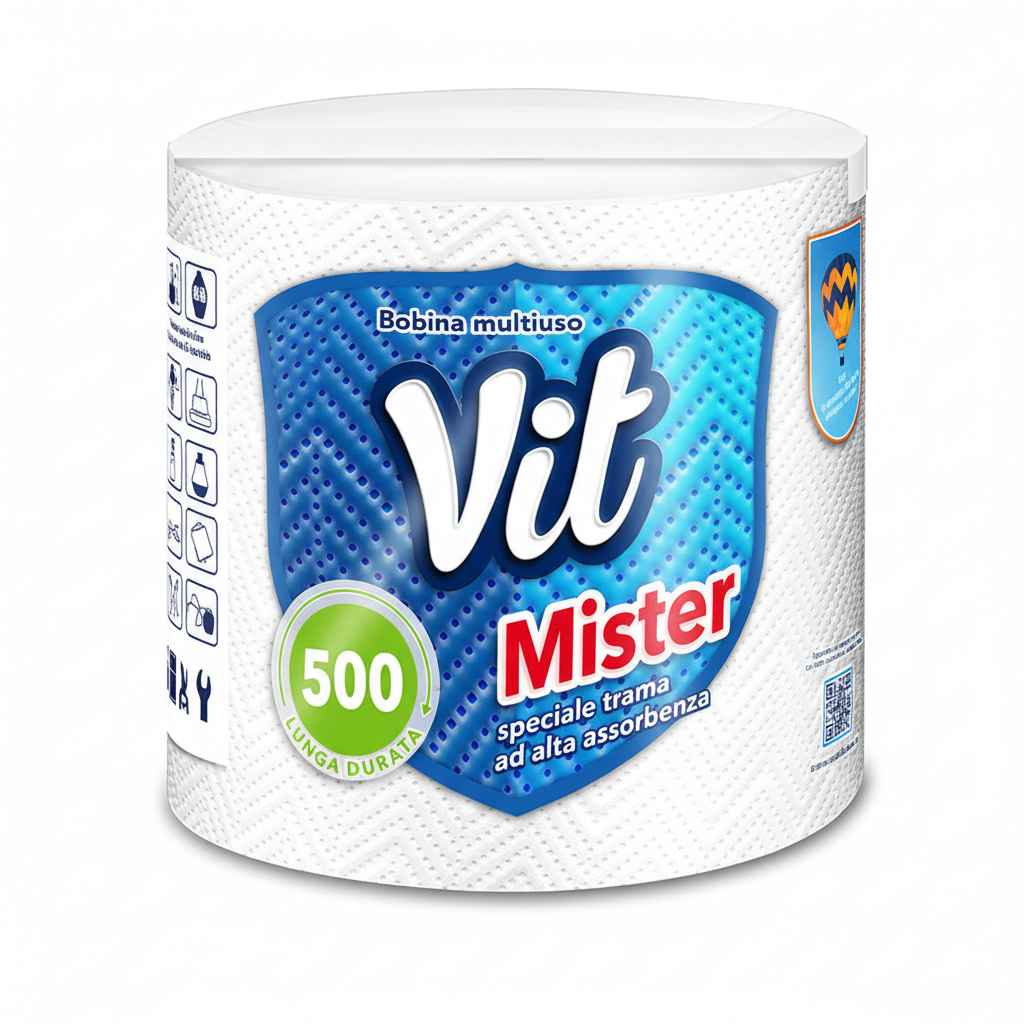 Vit Mister Bobina Multiuso 500 kuhinjski ubrus višenamjenski specijalna trama visoka upijajnost (500 listova)