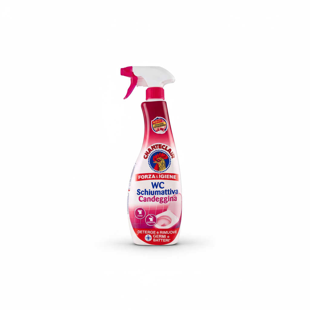 Chanteclair Forza & Igiene WC Schiumattiva Candeggina Deterge e Rimuove Germi e Batteri Funzione Sottosopra (625ml)