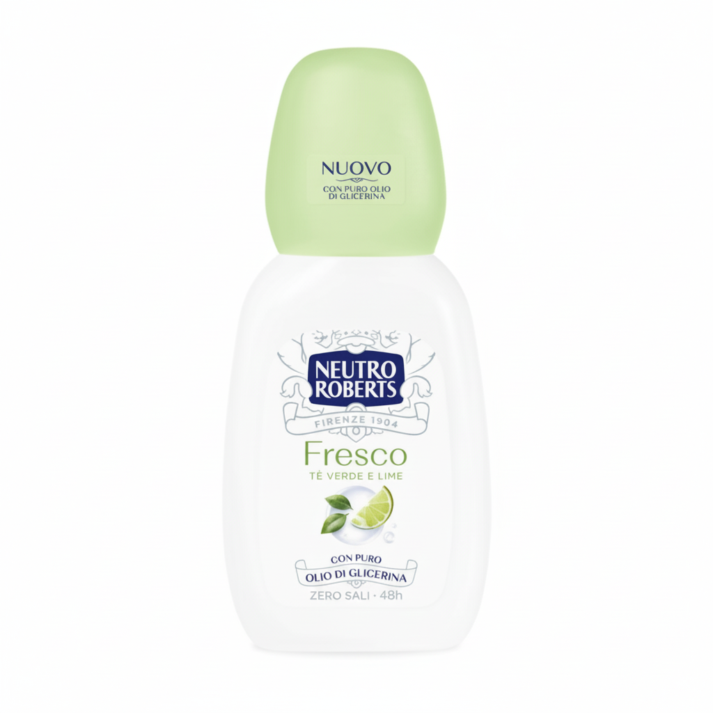 Neutro Roberts Fresco Tè Verde e Lime Deo Roll-On dezodorans zeleni čaj i limeta sa uljem glicerina zero soli 48h zaštita (50ml)