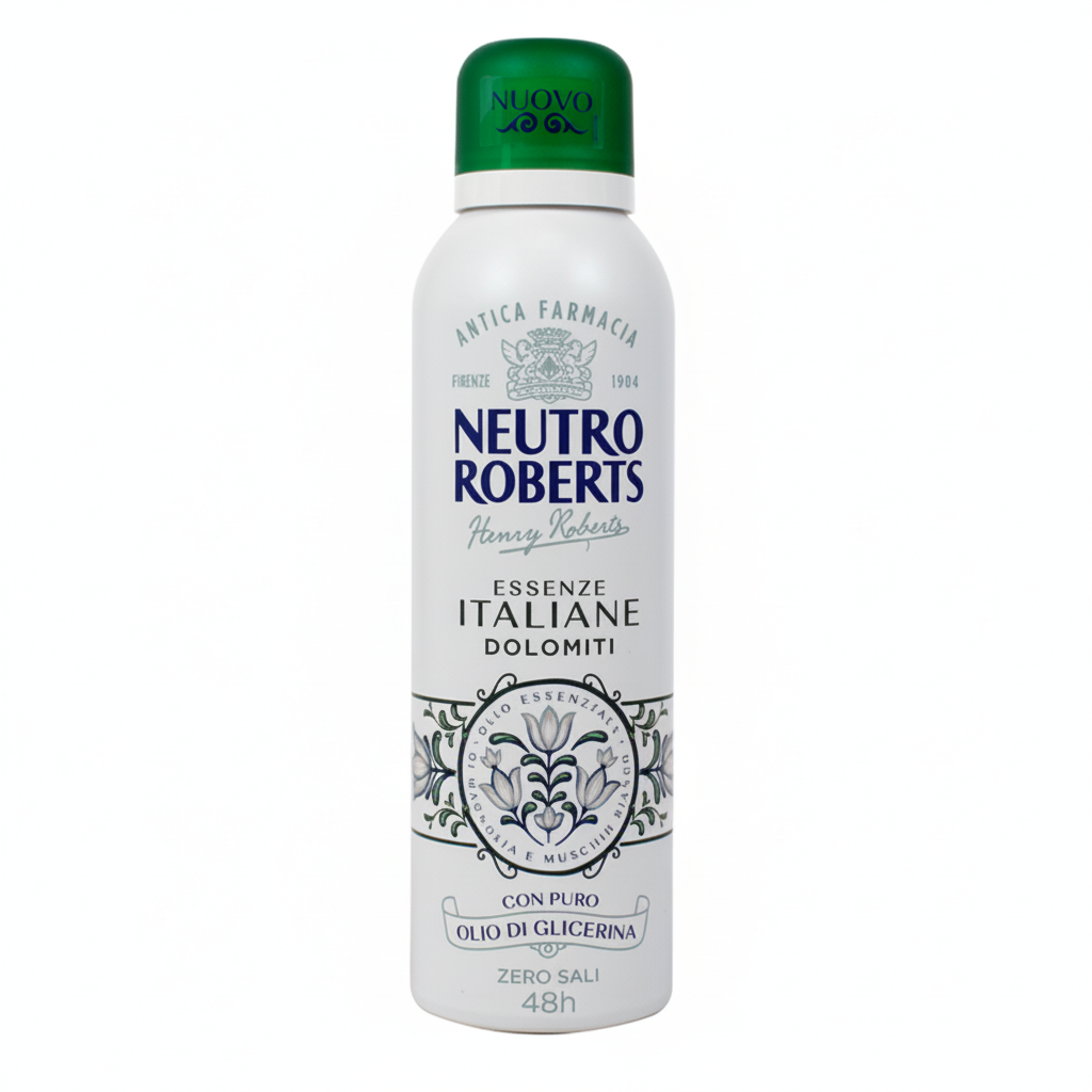 Neutro Roberts Essenze Italiane Dolomiti Deo Spray dezodorans sa uljem glicerina alpski miris 48h zaštita zero soli (150ml)