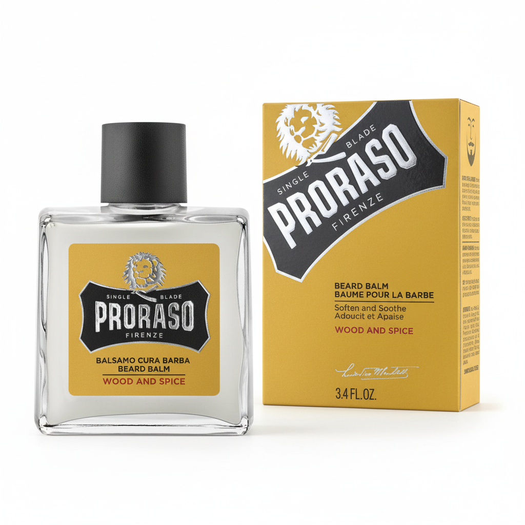 Proraso Beard Balm Wood and Spice balzam za bradu drvo i začini omekšava i umiruje brijačka tradicija Firenze (100ml)