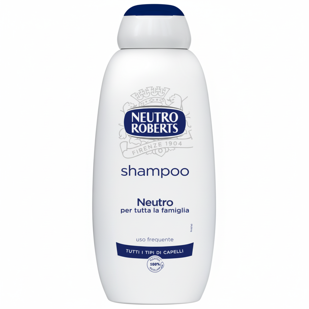 Neutro Roberts Shampoo Neutro per Tutta la Famiglia Uso Frequente per Tutti i Tipi di Capelli Dermatologicamente Testato (500ml)