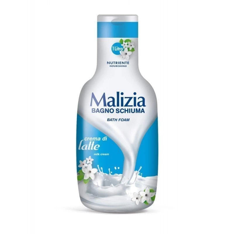 Malizia Bagno Schiuma Nutriente Crema di Latte Bath Foam hranjiva pjena za kupanje mliječna krema milk cream veliki format nourishing Made in Italy (1L)