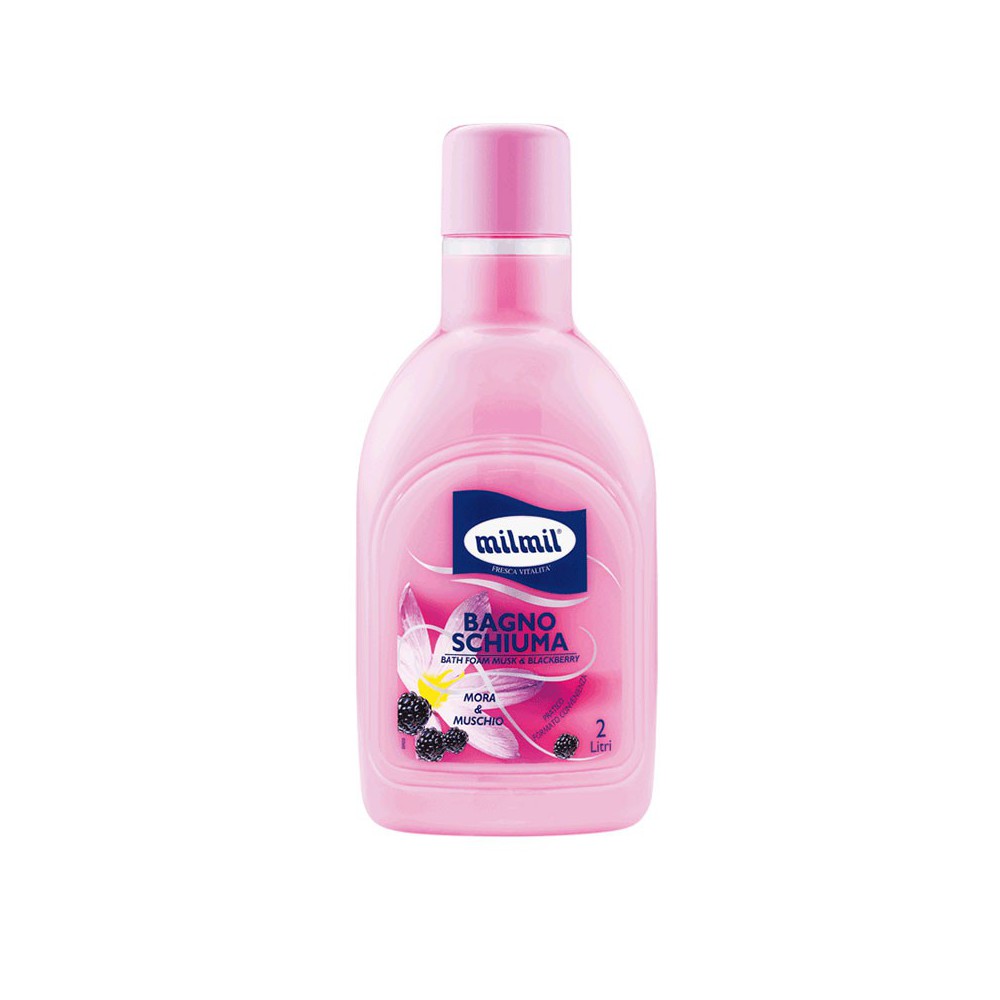 Mil Mil Bagno Schiuma Mora e Muschio Bath Foam Musk & Blackberry pjena za kupanje kupina i mošus veliki format fresca vitalità Made in Italy (2L)