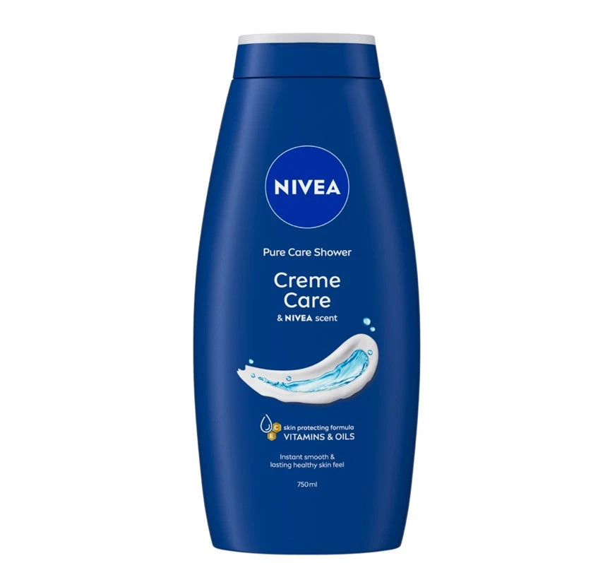 Nivea Pure Care Shower Creme Care & NIVEA Scent gel za tuširanje kremasta njega sa vitaminima i uljima instant smooth & lasting healthy skin feel dermatološki testiran (750ml)