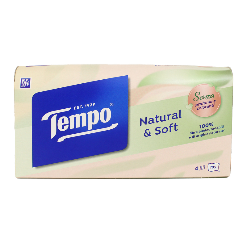 Tempo Natural & Soft Papirne Maramice u Kutiji (70 komada)