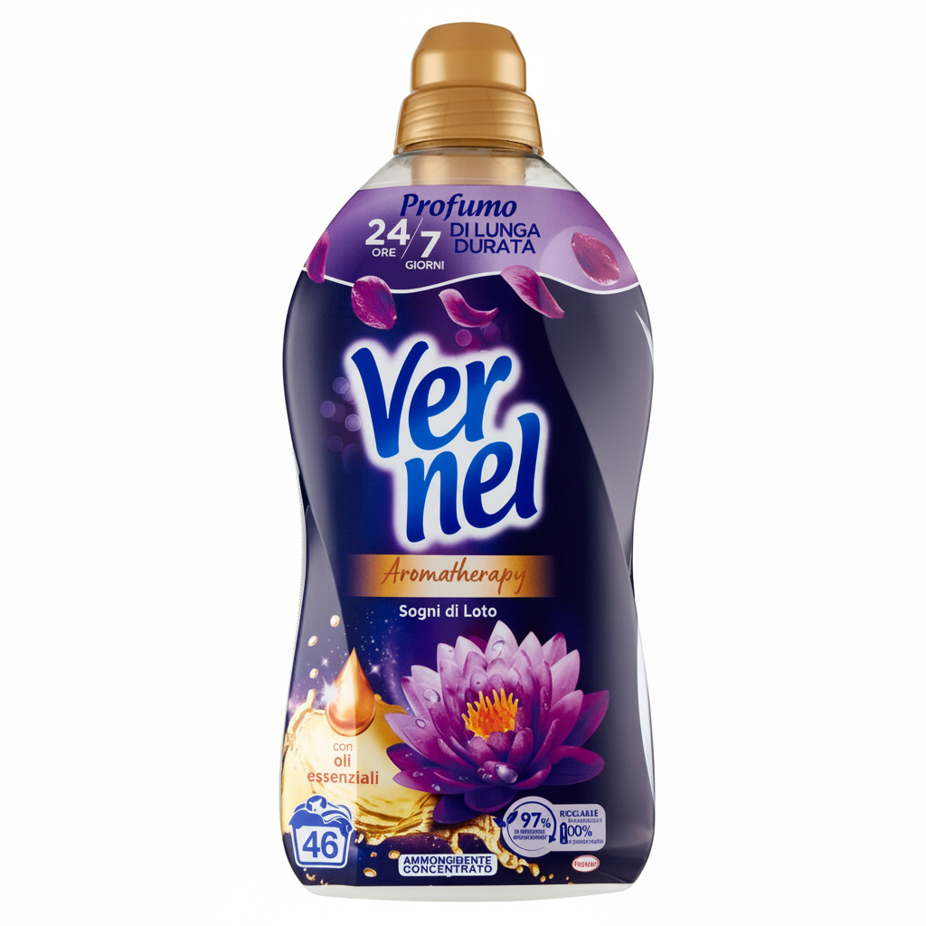 Vernel Ammorbidente Aromatherapy Sogni di Loto con Oli Essenziali (46 pranja)